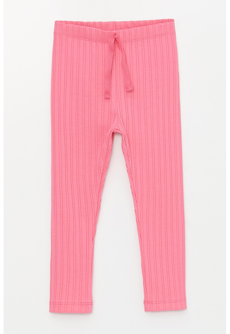 Pantaloni striati din amestec de bumbac