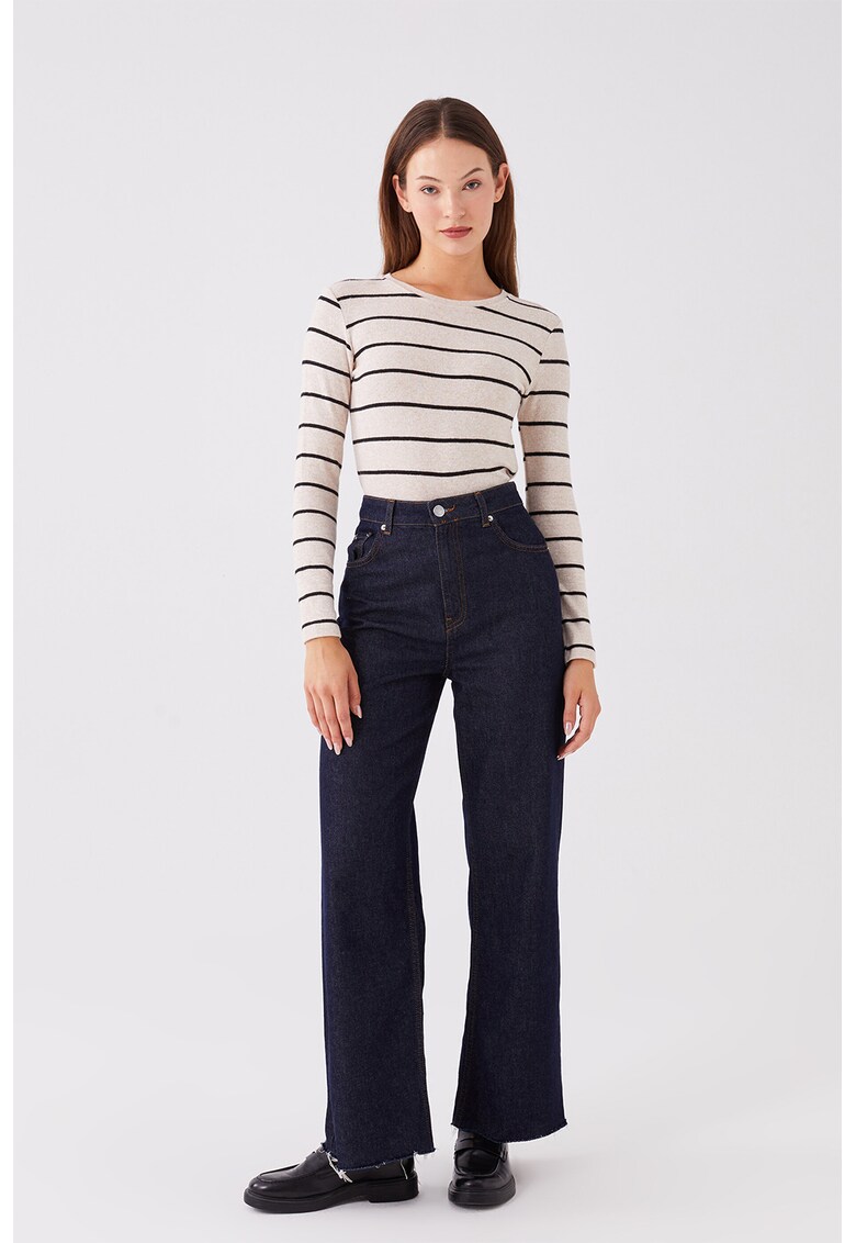 Bluza slim fit de jerseu cu dungi