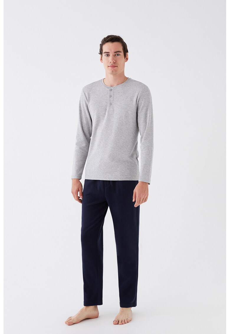Pantaloni de pijama cu snur de ajustare in talie
