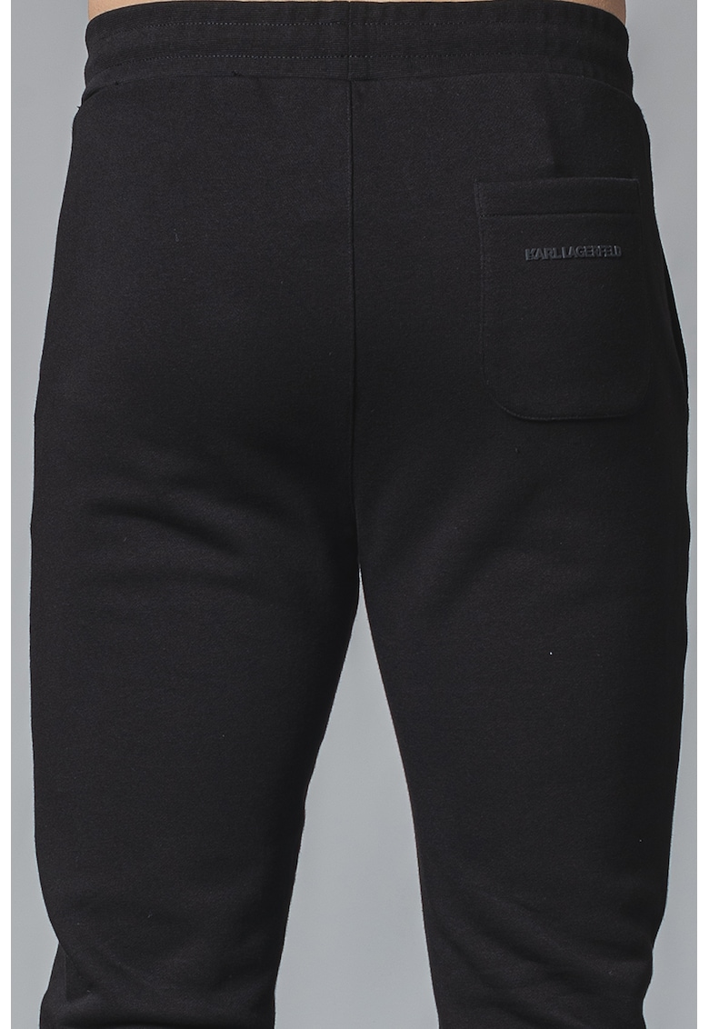 Pantaloni de trening din amestec de bumbac cu logo