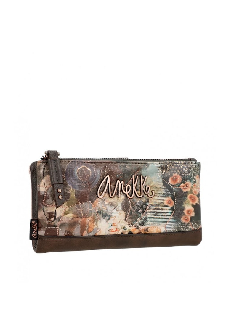 Portofel dama - Piele ecologica - 20x10x4 cm - Multicolor