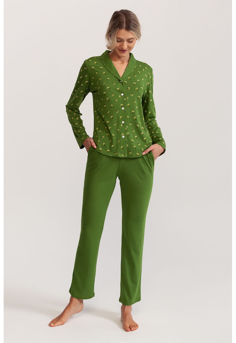 Pijama lunga cu model Leti