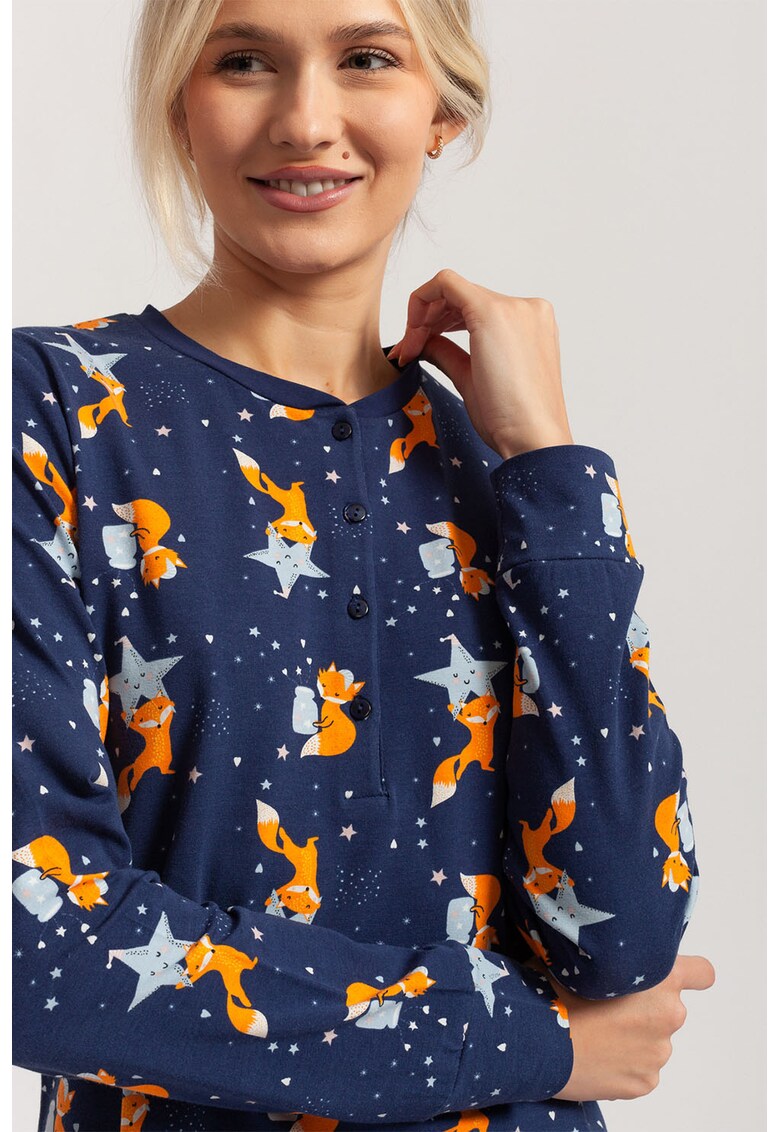 Pijama cu imprimeu grafic Larisa