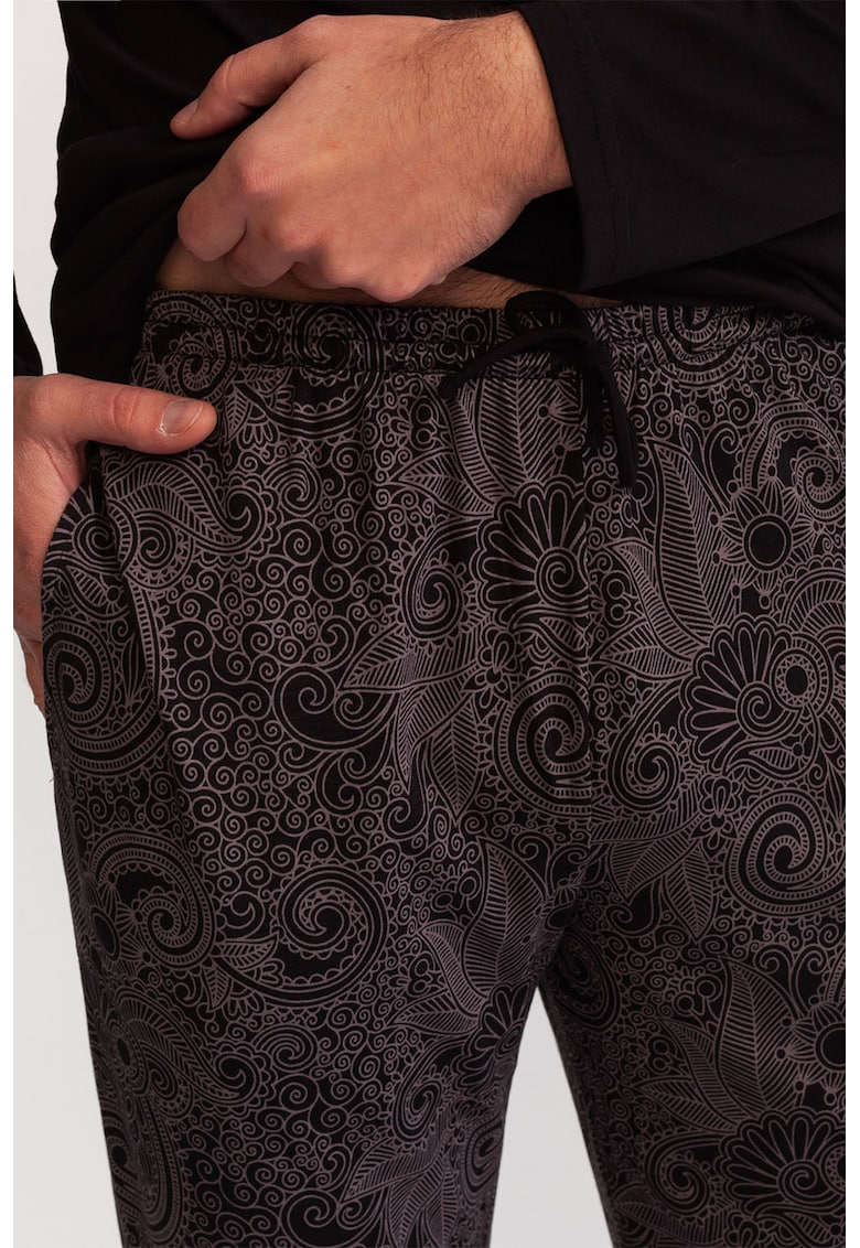 Pijama lunga din bumbac si modal Ludovico