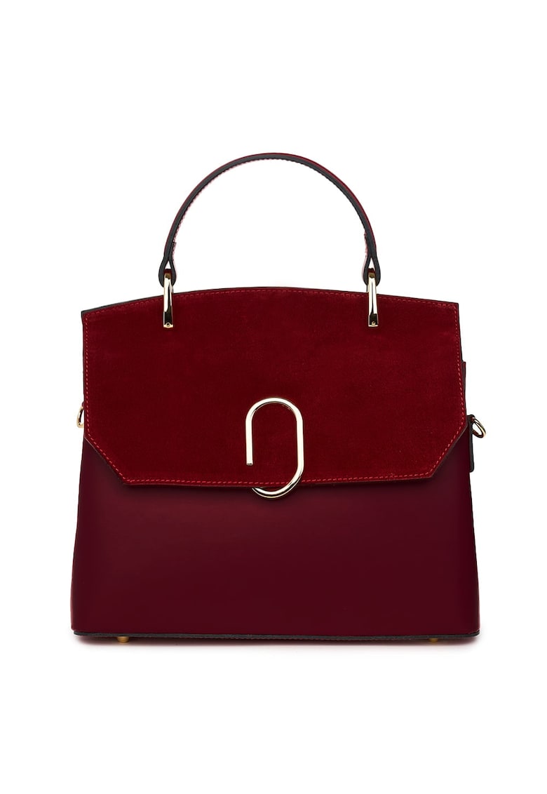 Poseta din piele naturala Ruby grena