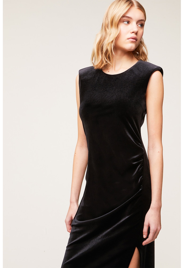 Rochie midi cu slit lateral