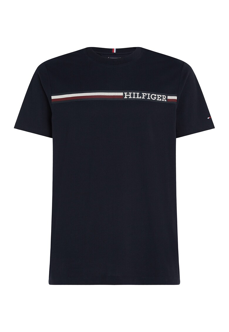 Tricou regular fit cu logo pe piept