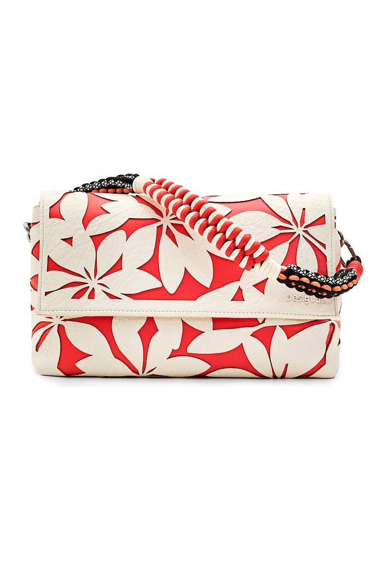 Geanta crossbody cu design floral in relief