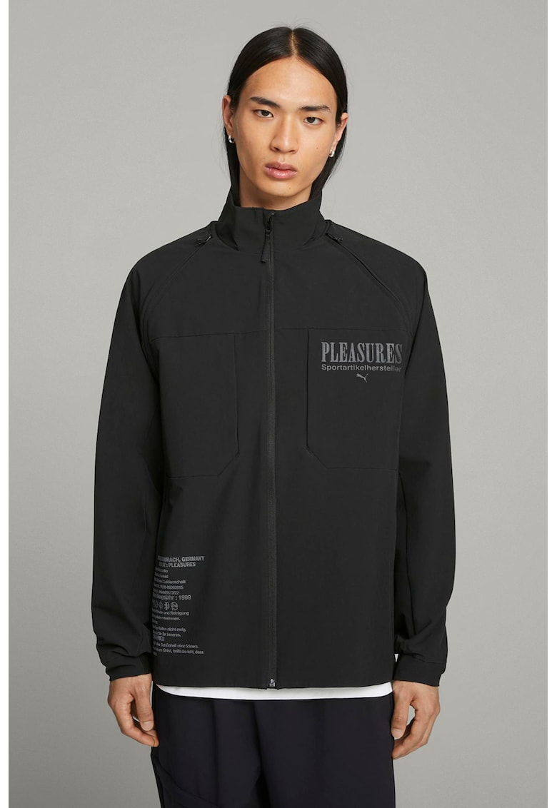 Jacheta relaxed fit cu maneci detasbile Pleasures