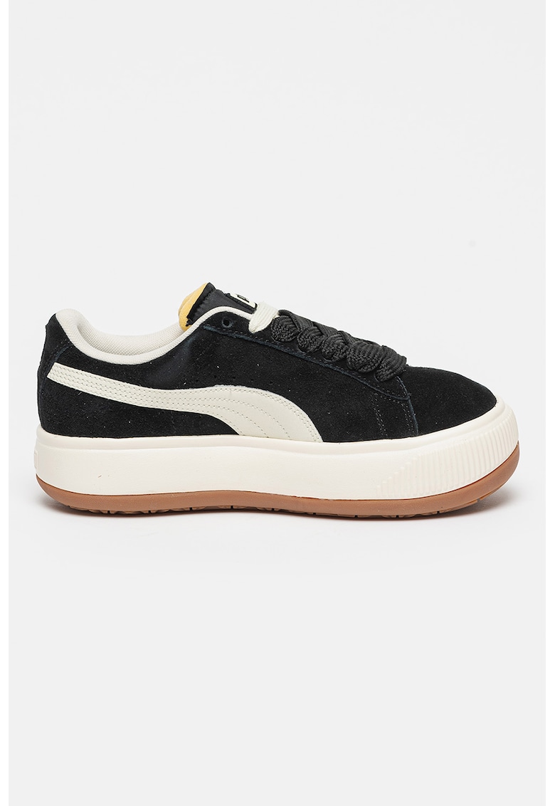 Pantofi sport flatform din piele intoarsa cu logo Mayu