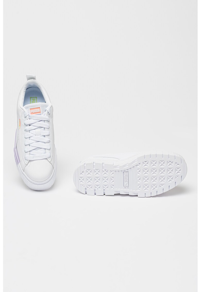 Pantofi sport flatform de piele si material textil Mayze