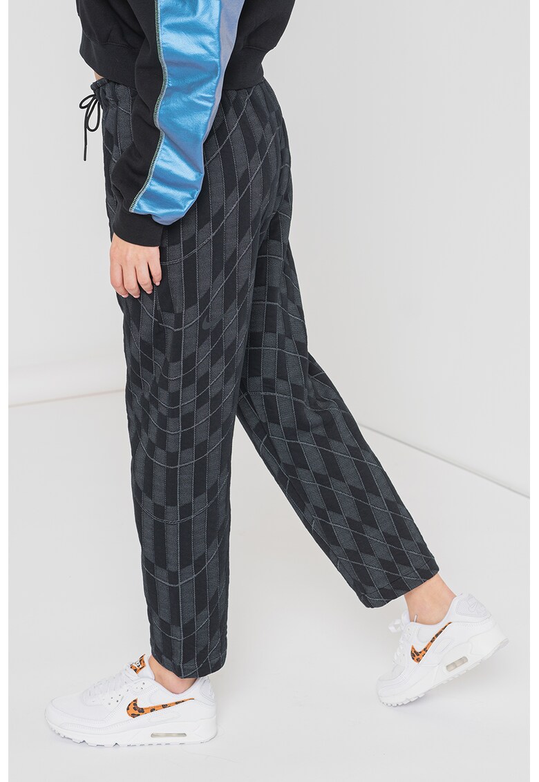 Pantaloni lungi cu model geometric