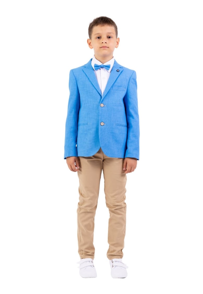 Costum elegant - baieti - 4 Piese - MS-2410 - Albastru
