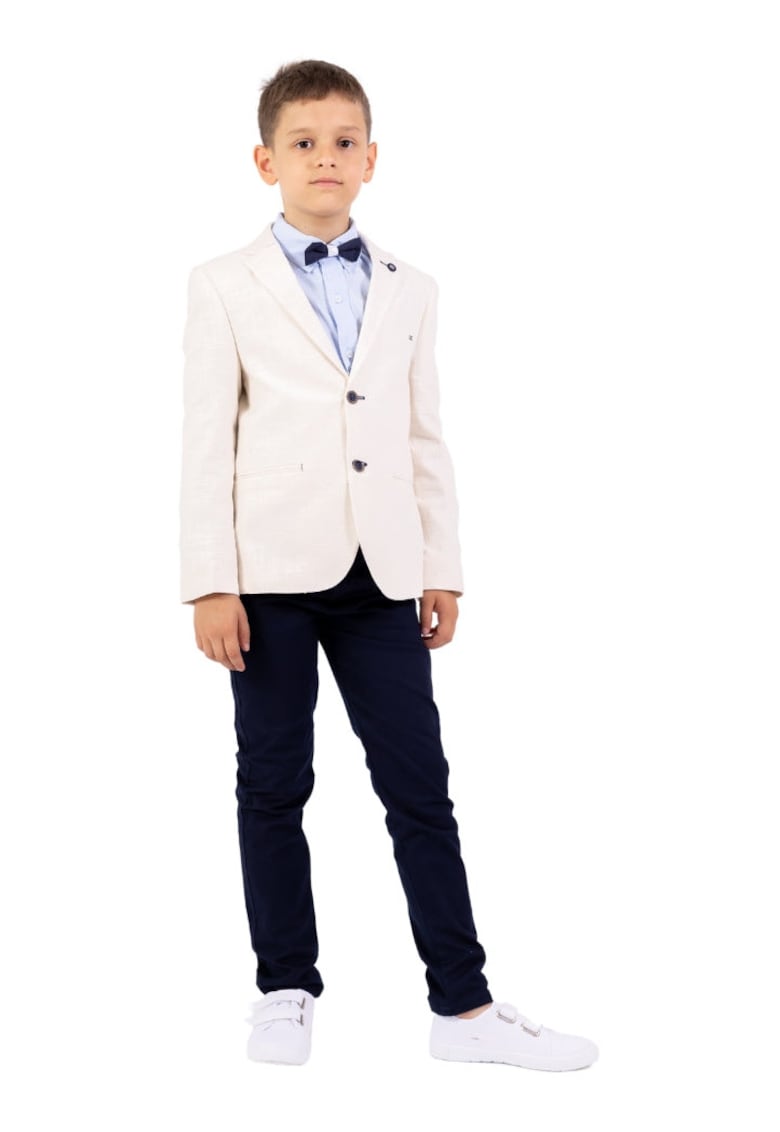Costum elegant - baieti - 4 Piese - MS-2397 - Galben deschis
