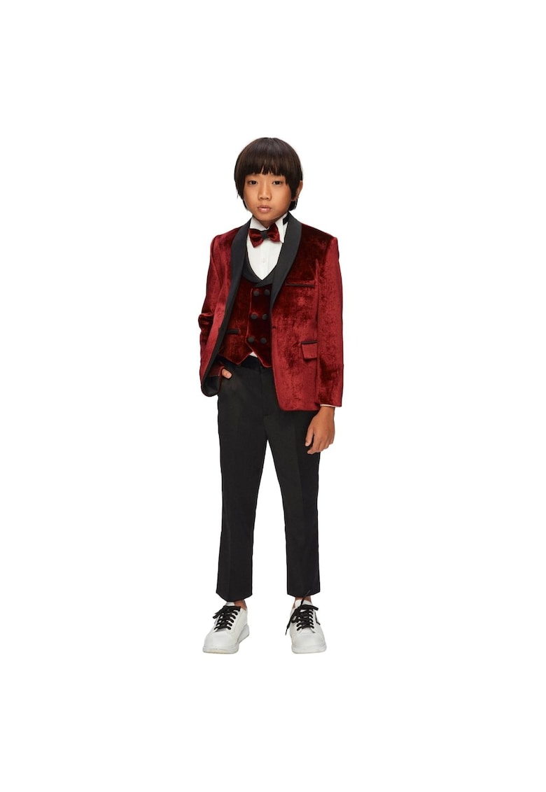 Costum baieti - Elegant - din Catifea - 5 Piese - MC-6042 Costum baieti - Elegant - din Catifea - 5 Piese - MC-6042