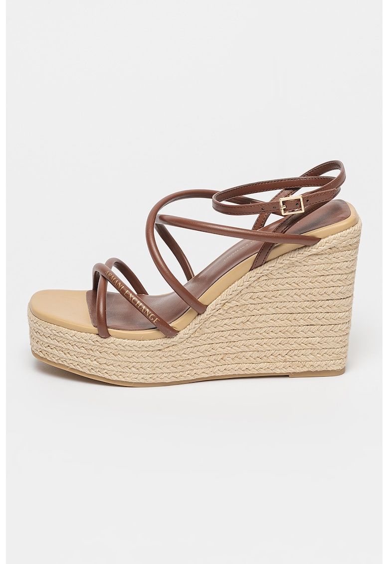 Sandale-espadrile cu talpa wedge