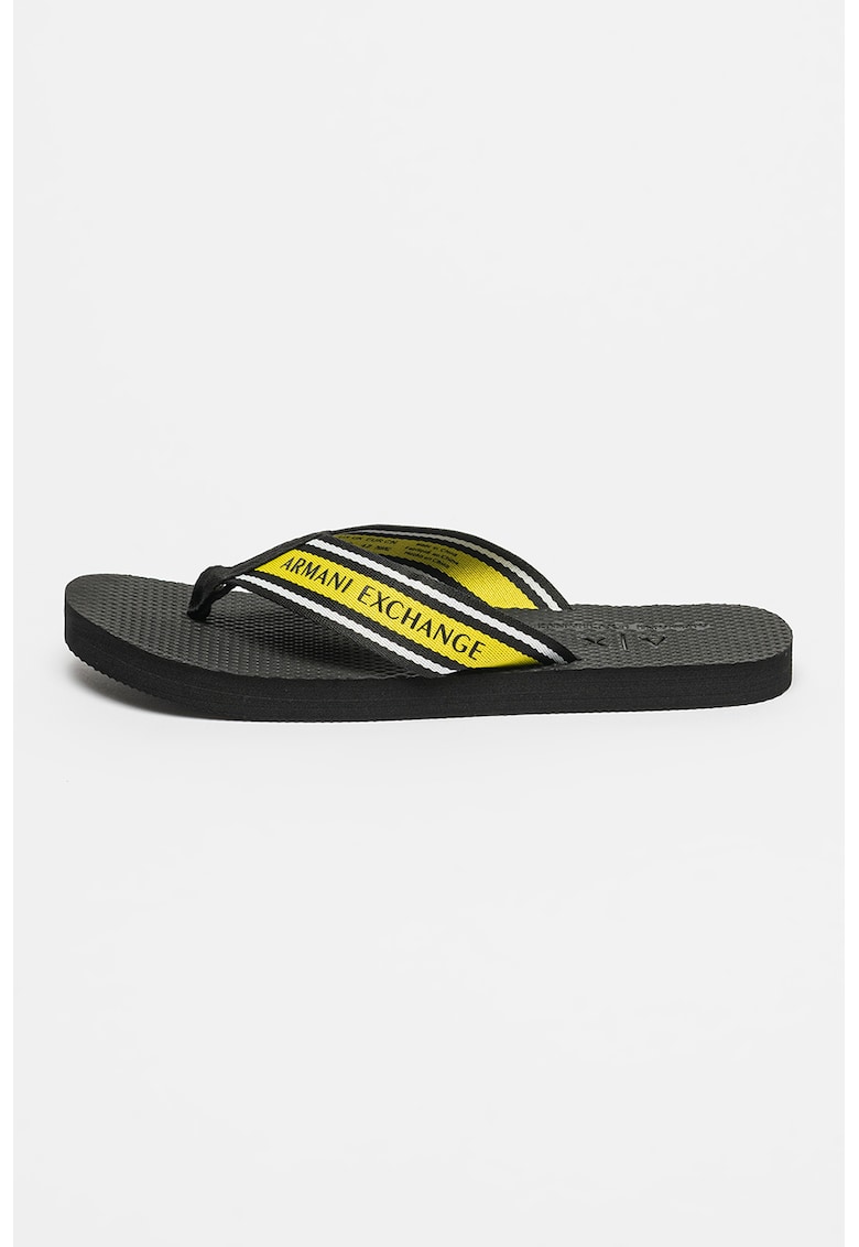 Papuci flip-flop cu detalii logo