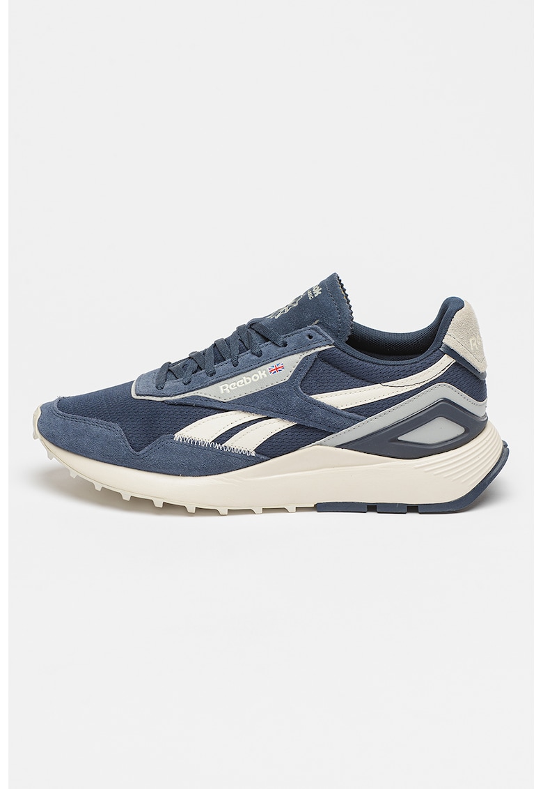 Pantofi sport cu insertii din piele intoarsa Legacy - Alb/Bleumarin
