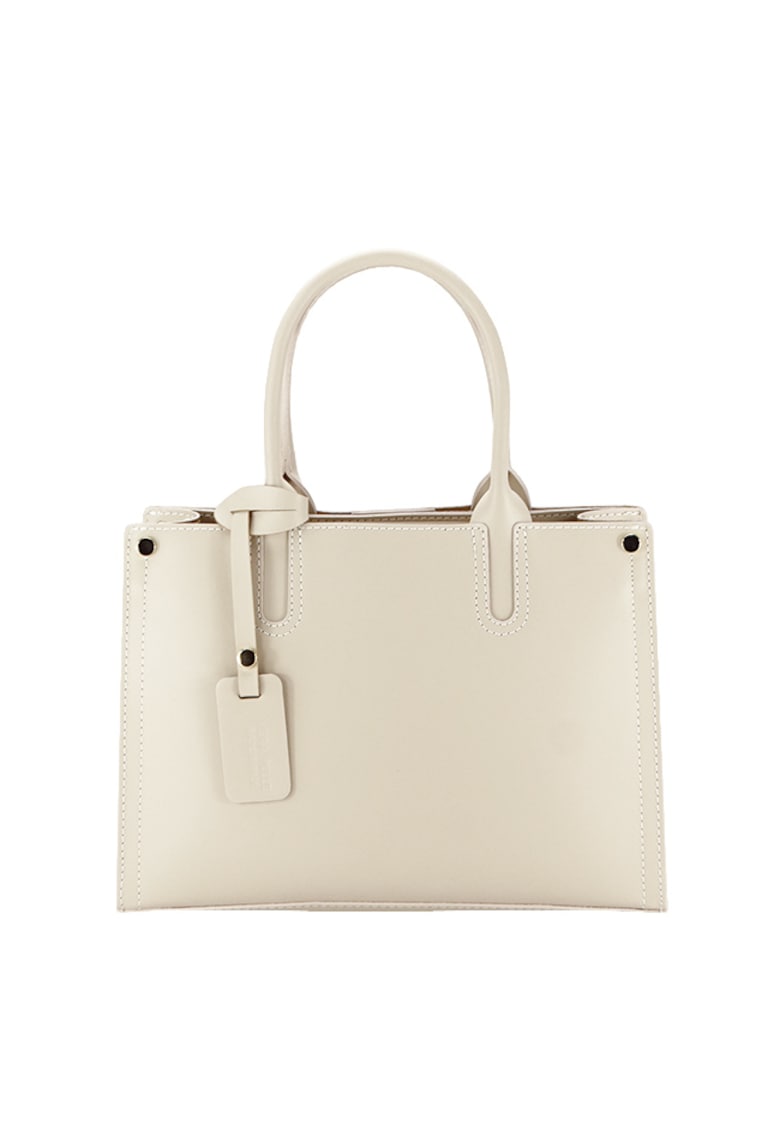 Geanta bej din piele naturala - 8969 122 - 23x32x12.5 cm 14110 - Bej