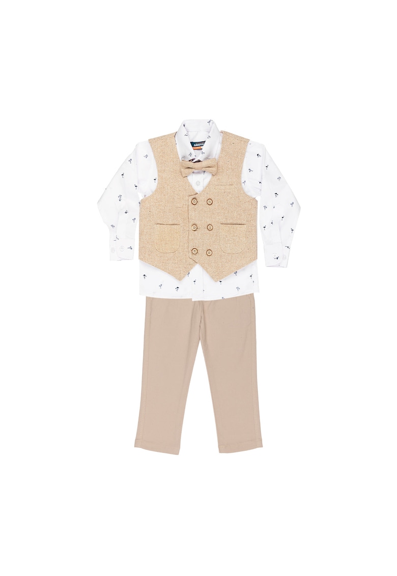 Costum elegant baieti -  4 piese - cu vesta - MY-5125