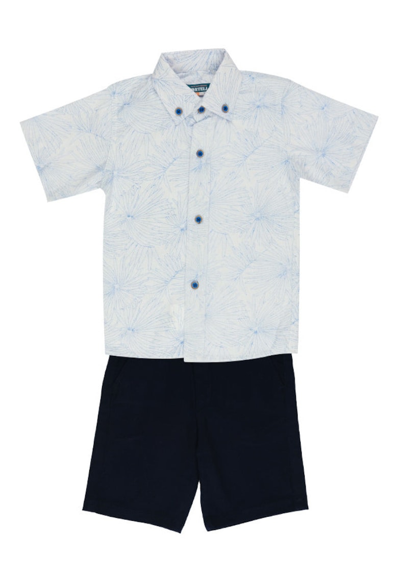 Compleu - pentru baieti - cu pantaloni scurti - 2 Piese - MK-7014 - Albastru