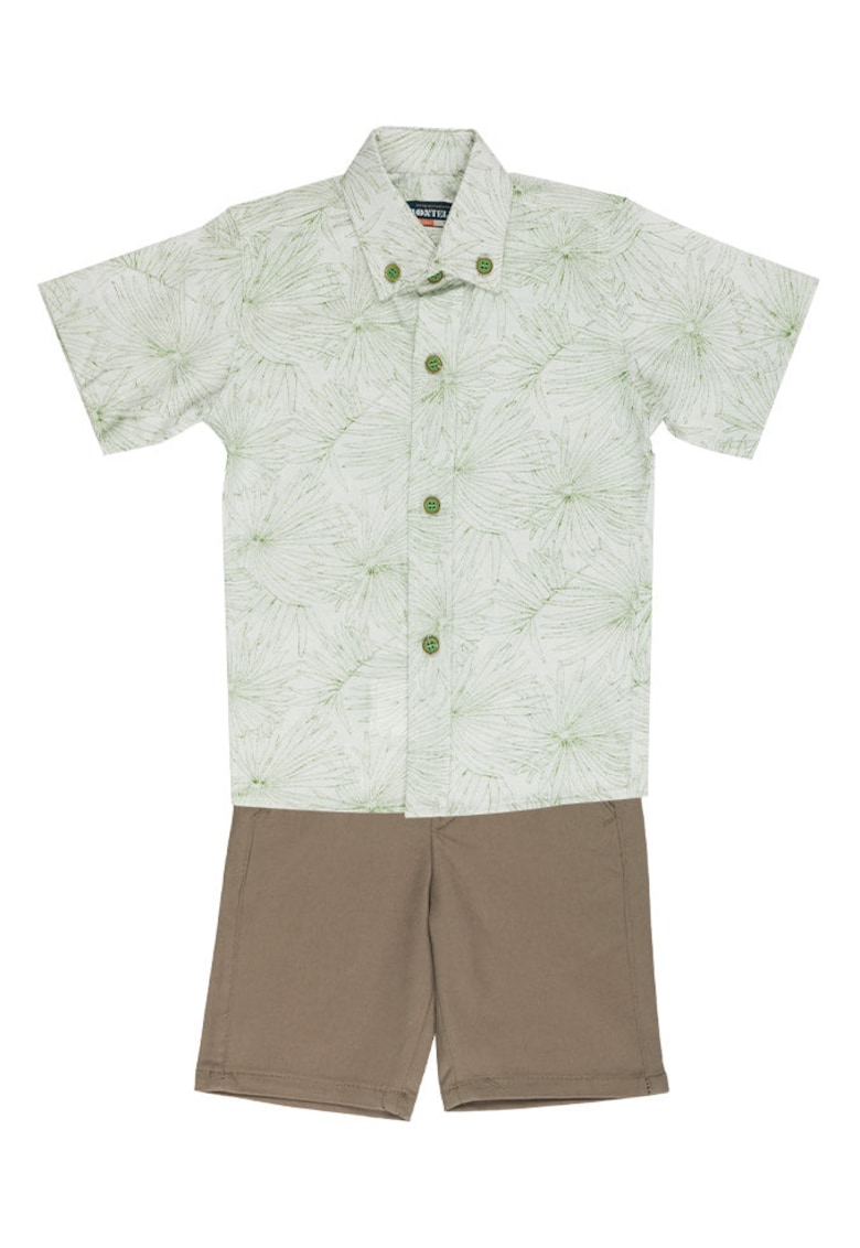 Compleu - pentru baieti - cu pantaloni scurti - 2 Piese - MK-7014 - Verde