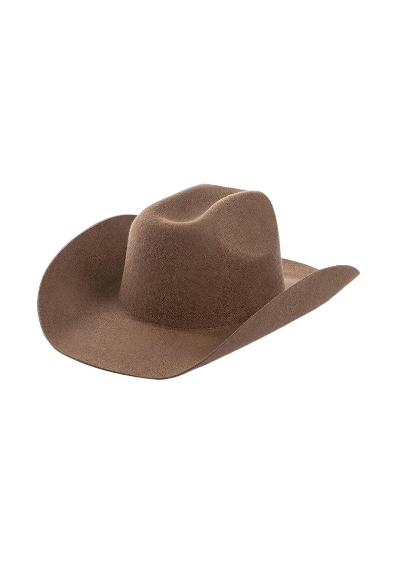 Palarie dama - maro - din lana - stil cowboy - Malfrid -