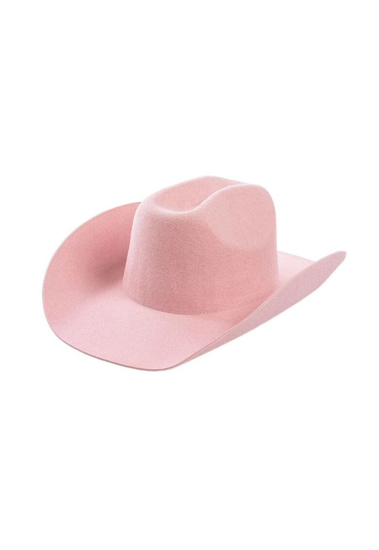 Palarie dama - roz - din lana - stil cowboy - Malan -