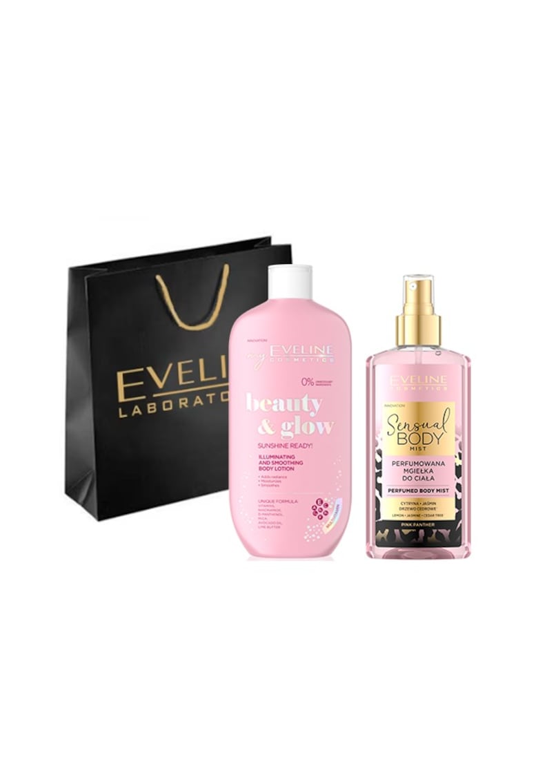 Set ingrijire corp  Spray de corp Pink Panther Sensual Body Spray - 150 ml + Balsam hidratant pentru corp - Sunshine Ready! - 350 ml
