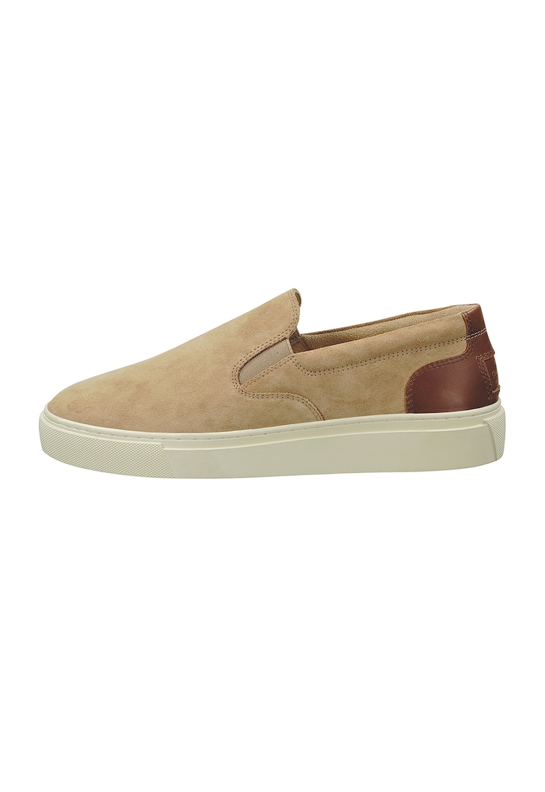 Pantofi slip-on de piele intoarsa cu logo