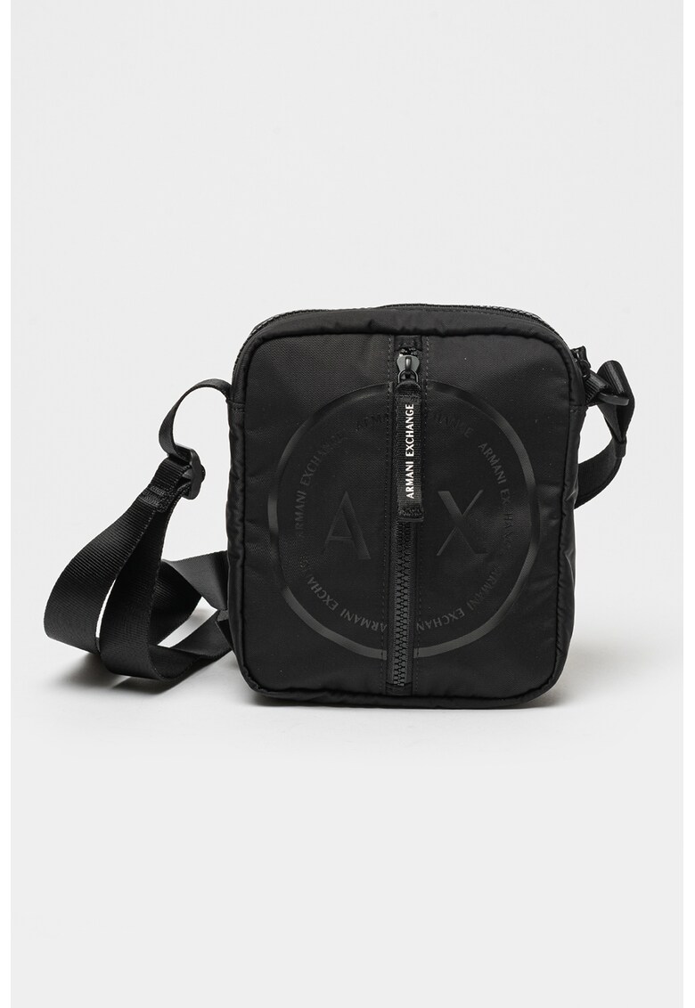 Geanta crossbody din material textil cu buzunar frontal