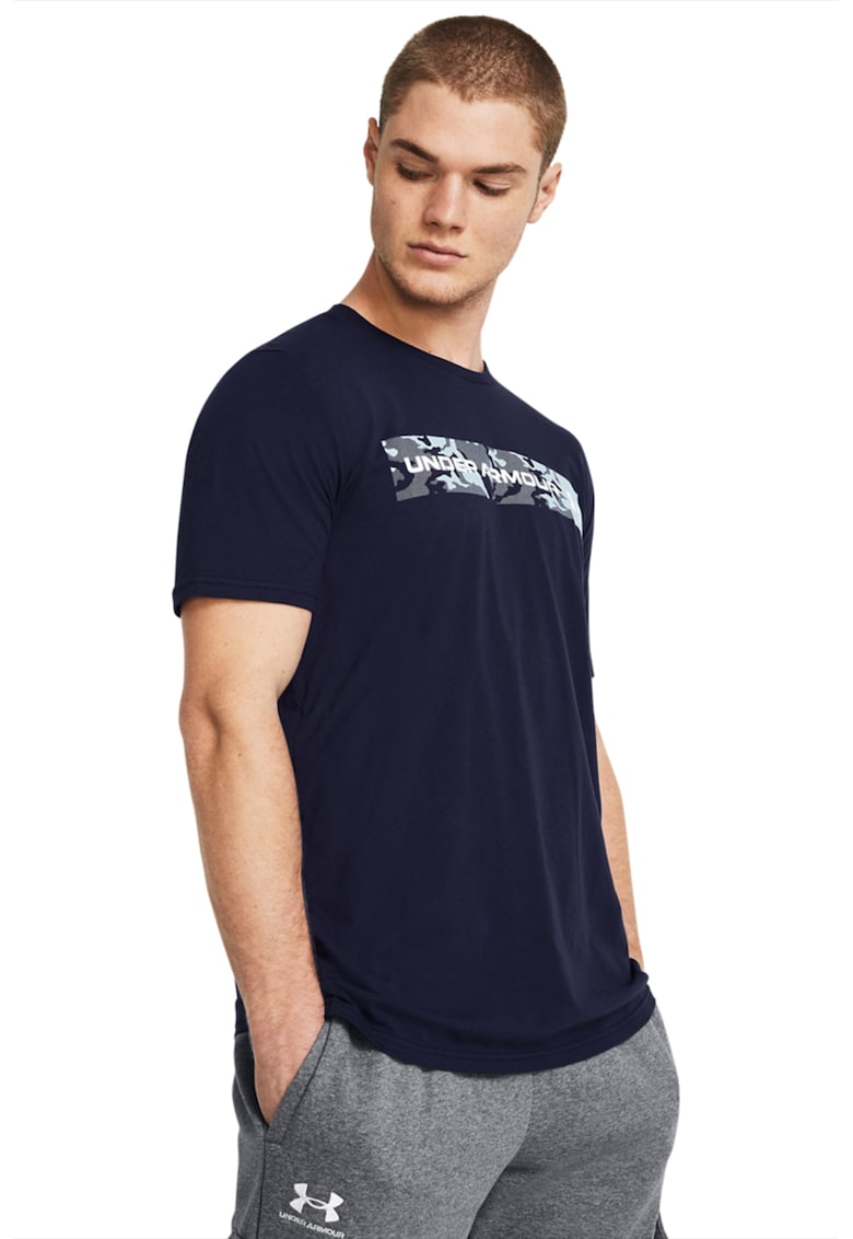 Tricou cu imprimeu logo - pentru fitness Camo