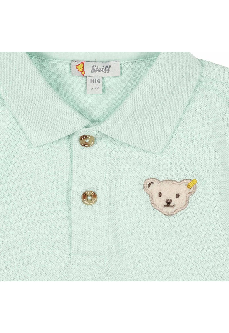 Tricou polo cu aplicatie cu ursulet