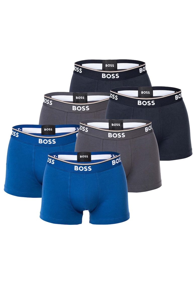 Set de boxeri cu logo – 6 perechi – Albastru Set de boxeri cu logo – 6 perechi – Albastru
