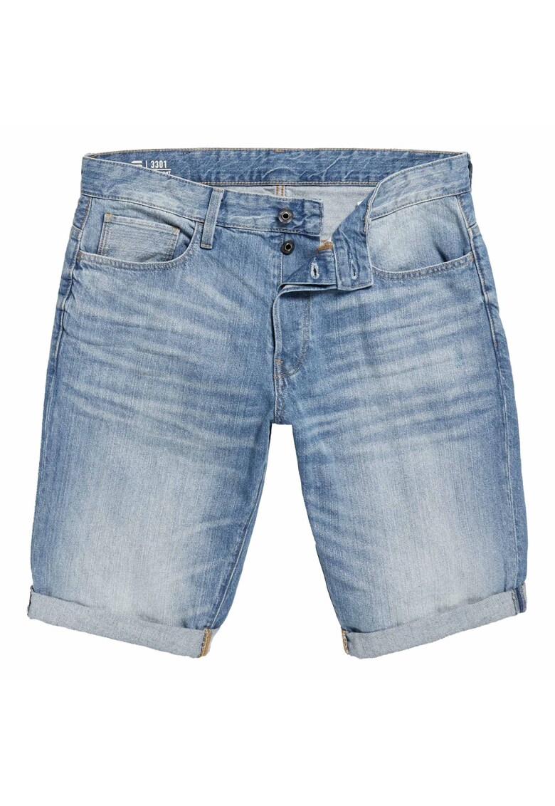 G-Star RAW Къси дънки със захабен ефект за Мъже G-Star RAW Къси дънки със захабен ефект за Мъже