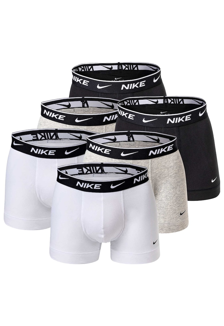 Nike Боксерки с лого на талията - 6 чифта цвят: черен - сив