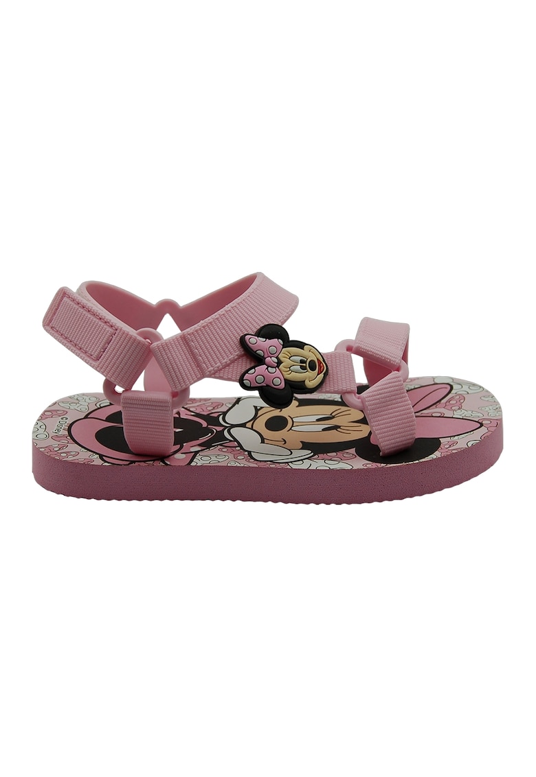 Sandale cu velcro si model Minnie Mouse