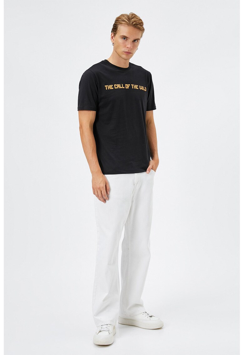 Tricou de bumbac cu imprimeu pe spate