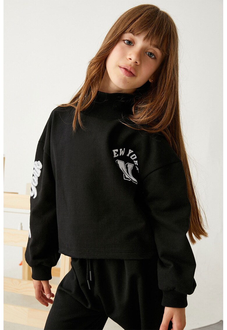 Bluza de trening crop supradimensionata