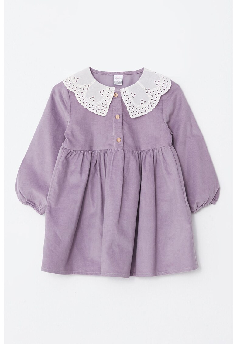 Rochie de bumbac cu guler Peter Pan