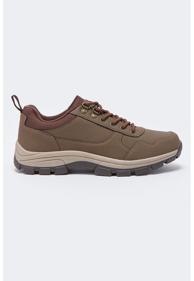 Pantofi casual de piele ecologica si material textil