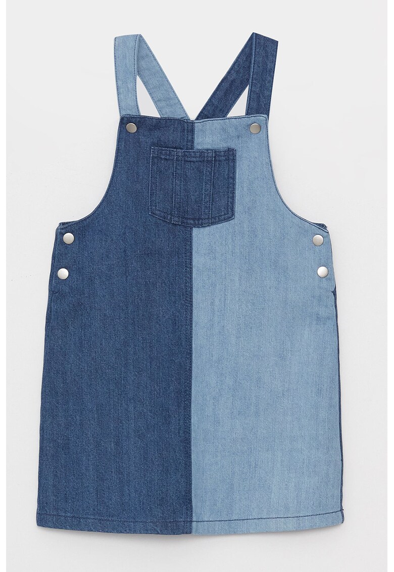 Sarafan de denim cu buzunare