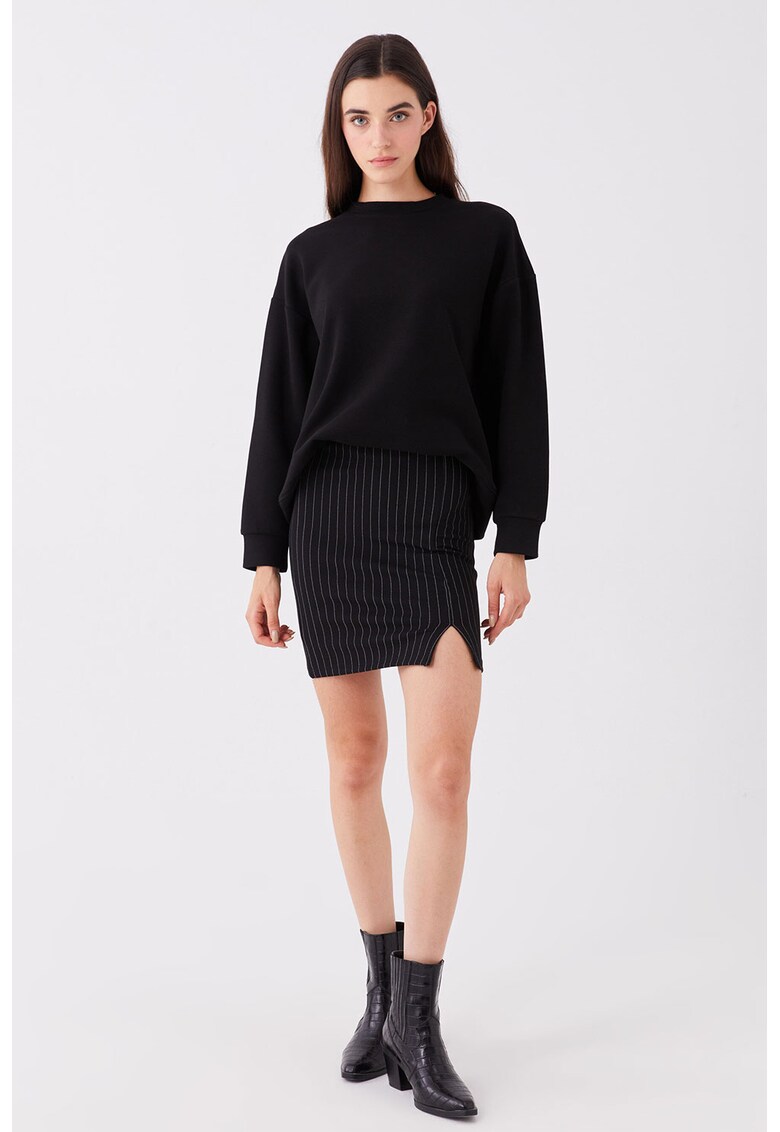 Fusta extra slim fit cu dungi inguste