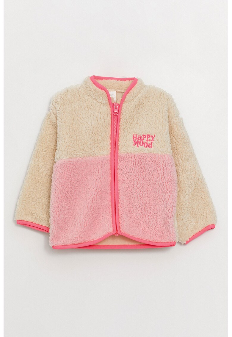Bluza de trening din teddy cu fermoar