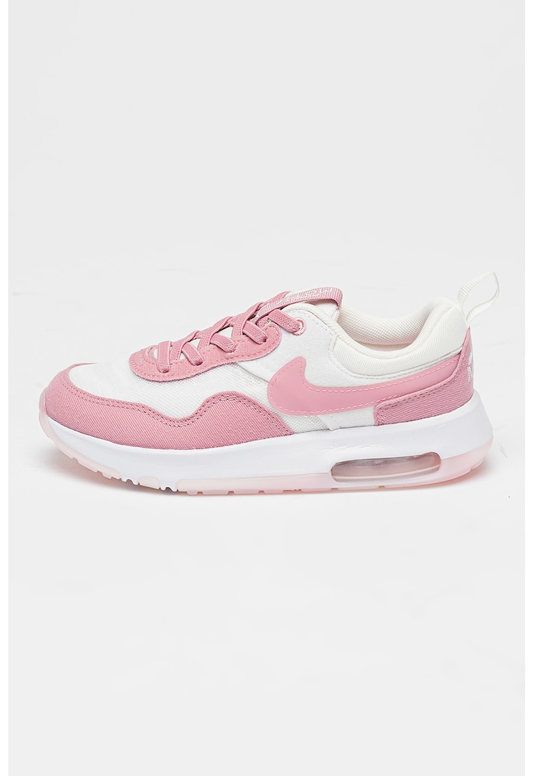 Pantofi sport din material textil cu garnituri de piele intoarsa Air Max Motif - Alb/Roz prafuit