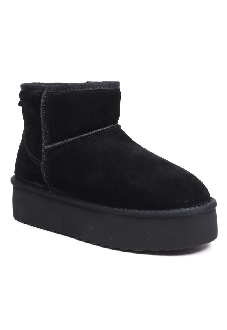 Ghete dama talpa groasa I1251 negru velur - - Negru