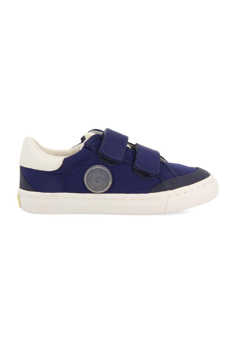 Tenisi cu velcro si garnituri de piele ecologica Heppner - Bleumarin