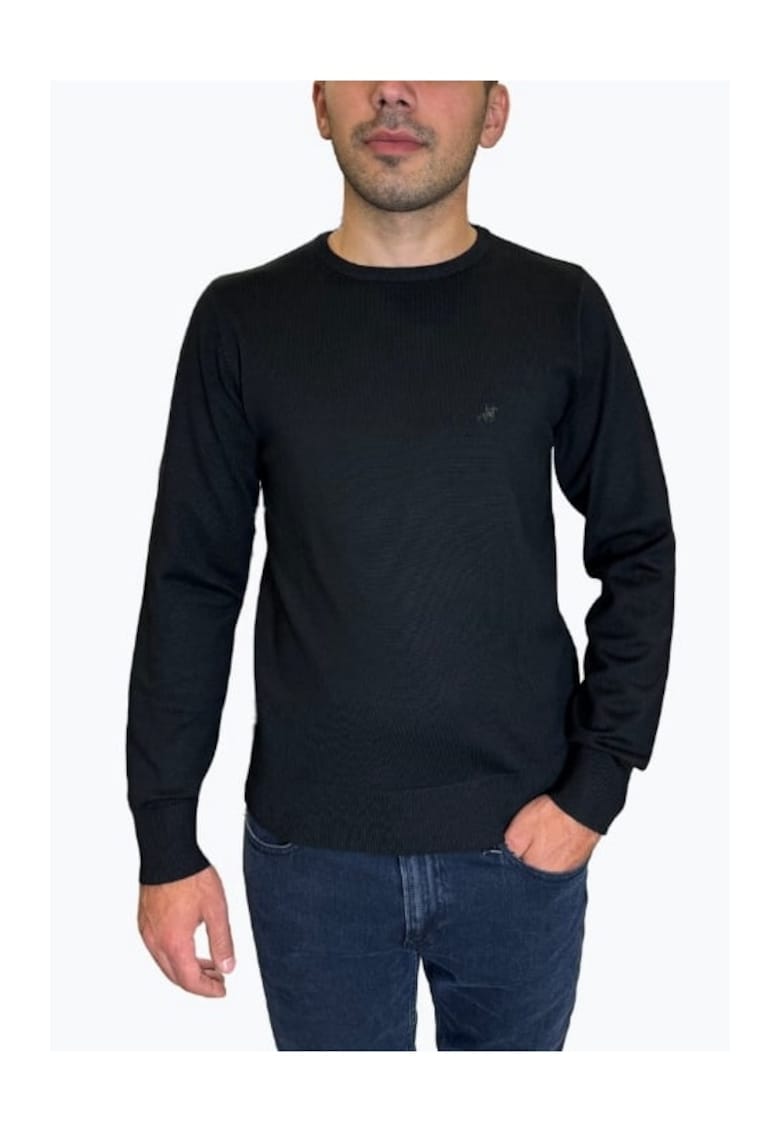 Pulover barbati cu logo si guler rotund Pulover barbati cu logo si guler rotund