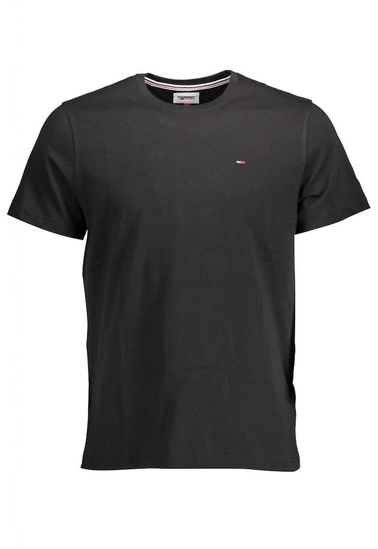 Tricou barbati din bumbac organic cu logo negru 52301