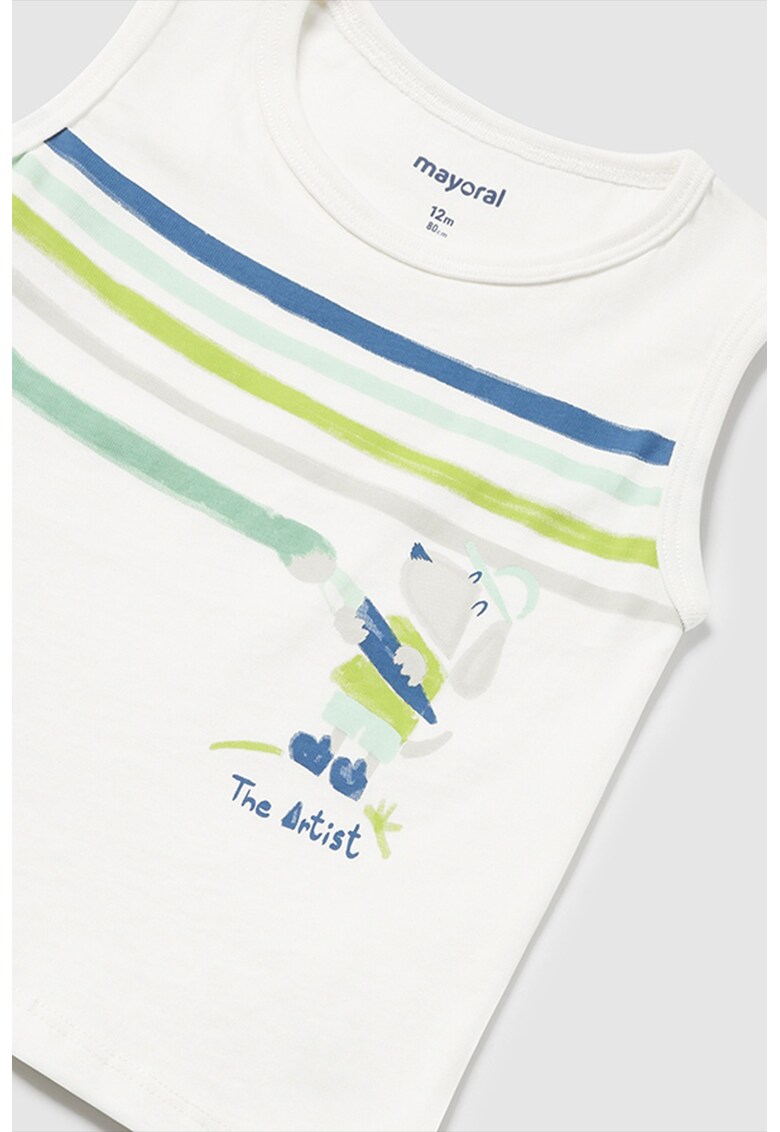 Set de top si tricou de bumbac - 2 piese